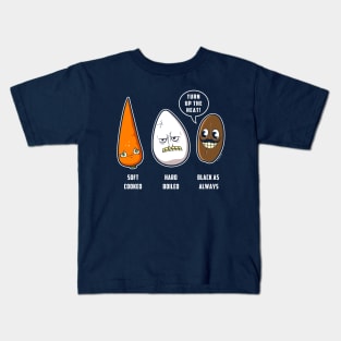 Carrot, Egg & Coffee Bean Kids T-Shirt